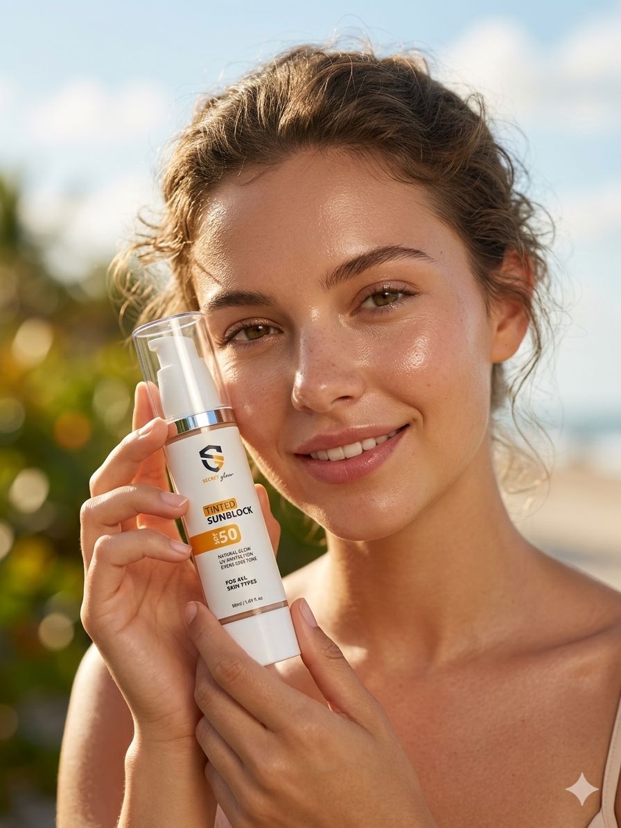 Glow By Fatima Tinted Sunblock SPF 50 – Natural Glow & UV Protection