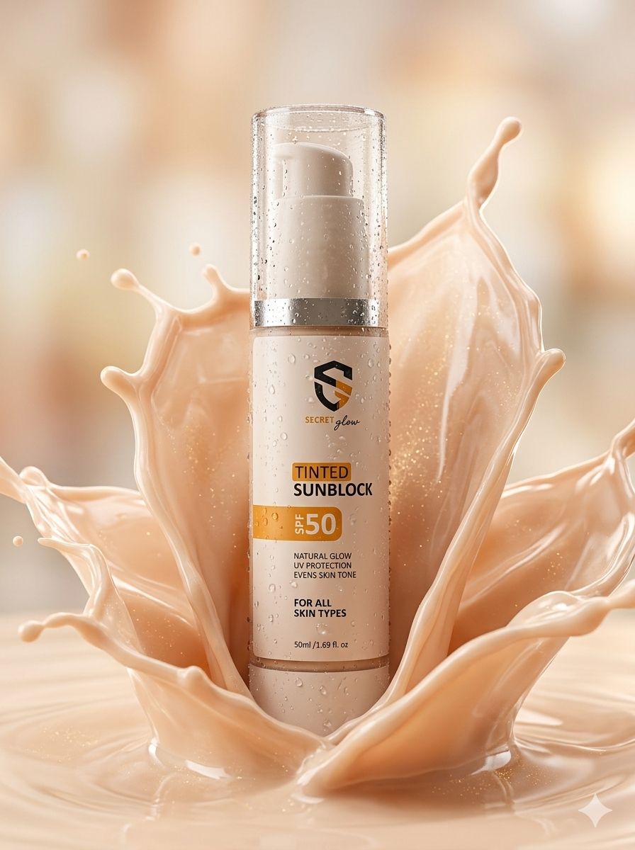 Glow By Fatima Tinted Sunblock SPF 50 – Natural Glow & UV Protection