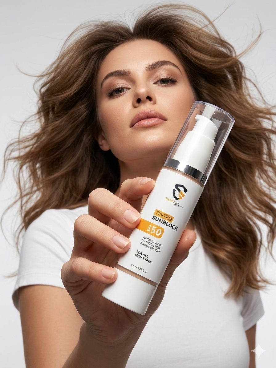 Glow By Fatima Tinted Sunblock SPF 50 – Natural Glow & UV Protection